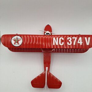 VTG WINGS OF TEXACO "THE DUCK" 1936 KEYSTONE-LOENING COMMUTER METAL COIN BANK